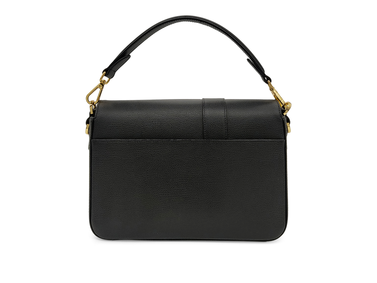 Miu Miu Madras Small Textured-leather Shoulder Bag In Black